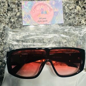 Black Frame with Red Gradient Sunglasses